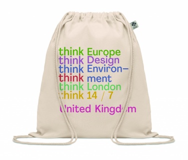 Logo trade promotional product photo of: Organic cotton drawstring bag