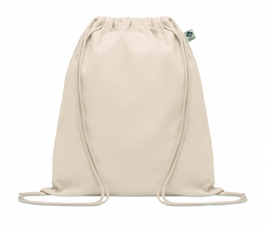 Logo trade promotional merchandise image of: Organic cotton drawstring bag