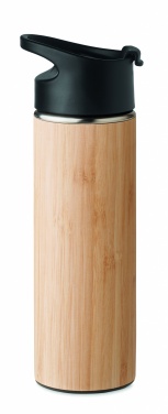 Logo trade promotional giveaway photo of: Double wall bamboo flask 450ml