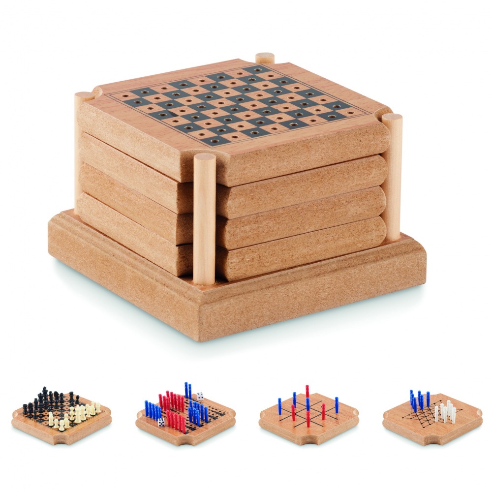 Logo trade promotional product photo of: 4-piece coaster game set
