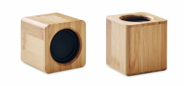 Logotrade promotional merchandise picture of: Set of Bamboo wireless speaker