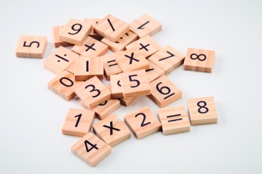 Logo trade promotional merchandise photo of: Wood educational counting game
