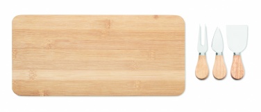 Logotrade promotional giveaway picture of: Bamboo Cheese board set Leipzig