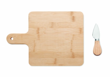 Logo trade advertising product photo of: Cheese board set in bamboo Bremen