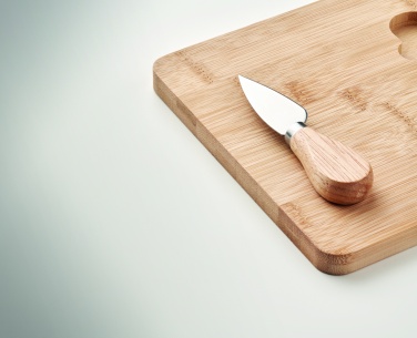 Logo trade promotional giveaway photo of: Cheese board set in bamboo Bremen