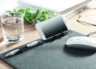 Logotrade advertising product picture of: RPET mouse mat charger 15W
