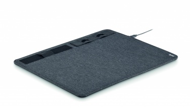 Logotrade promotional product image of: RPET mouse mat charger 15W