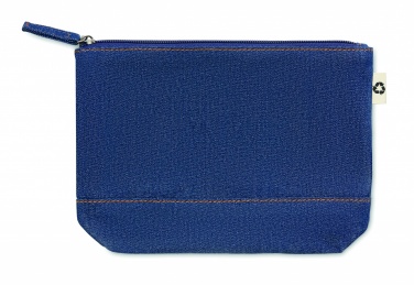 Logo trade promotional merchandise photo of: Recycled denim cosmetic pouch