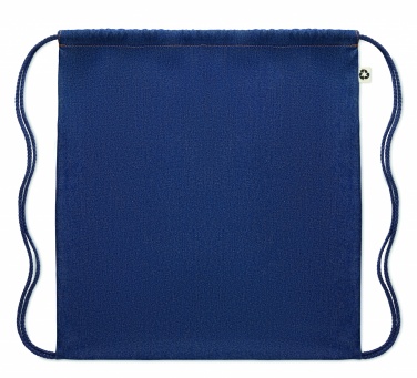 Logo trade corporate gifts image of: Recycled denim drawstring bag