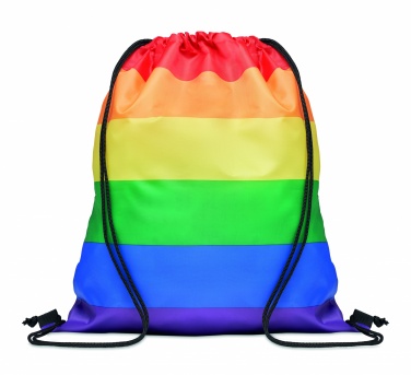 Logotrade promotional item image of: Rainbow RPET drawstring bag