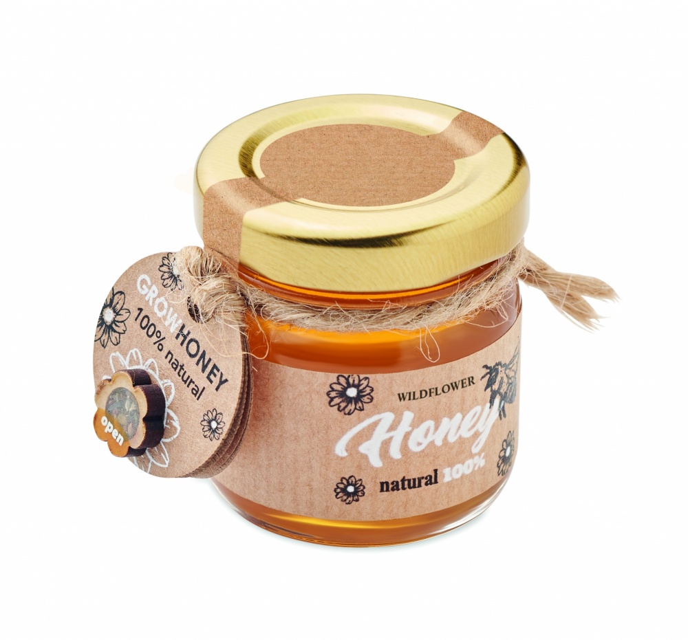Logo trade advertising products image of: Wildflower honey jar 50 gr