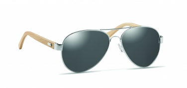 Logo trade promotional products image of: Bamboo sunglasses in pouch TARTU
