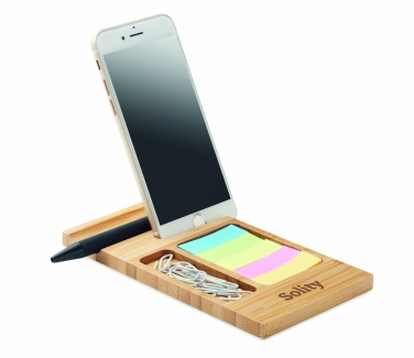 Logo trade promotional gifts image of: Bamboo desk phone stand