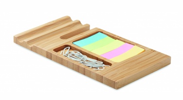 Logo trade promotional items picture of: Bamboo desk phone stand