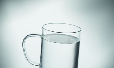 Logo trade promotional giveaways image of: Glass mug 400ml with cork base
