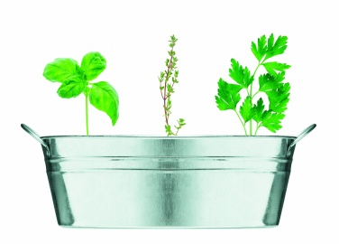 Logo trade promotional products image of: Zinc tub with 3 herbs seeds