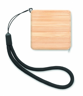 Logo trade promotional item photo of: Measuring tape in bamboo 1m