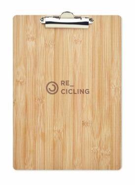Logo trade promotional items image of: A4 bamboo clipboard