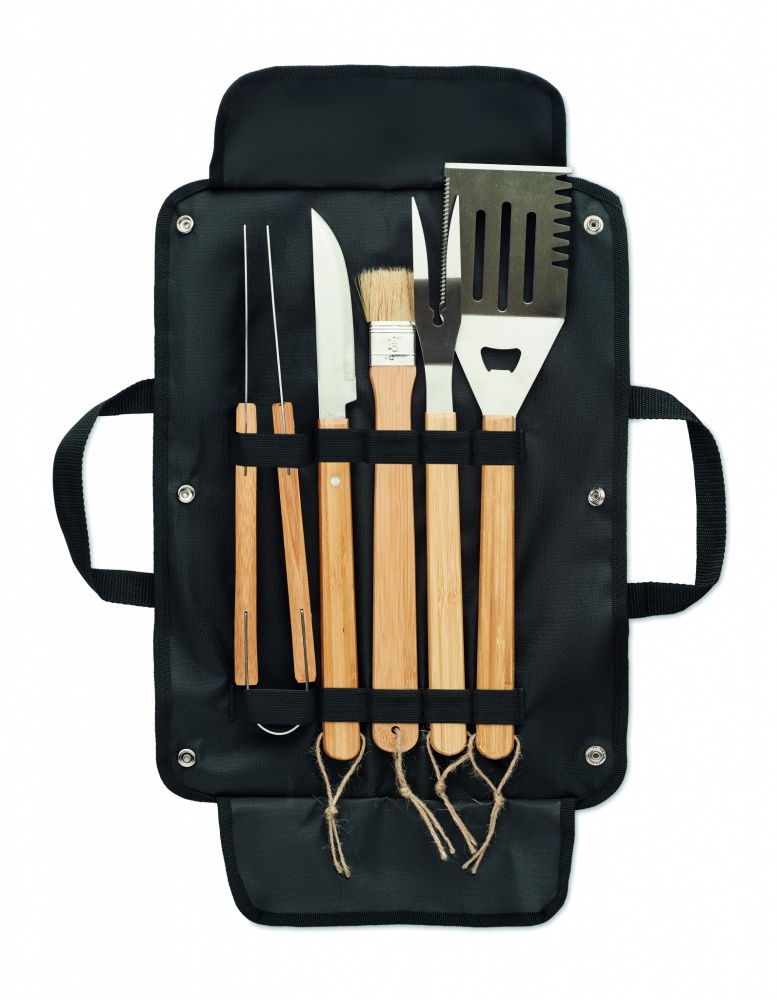 Logo trade promotional merchandise photo of: 5 Barbecue tools in pouch