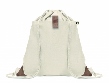 Logo trade promotional giveaways picture of: Recycled cotton drawstring bag