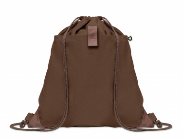 Logo trade business gifts image of: Recycled cotton drawstring bag