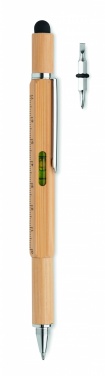 Logotrade promotional product image of: Spirit level pen in bamboo