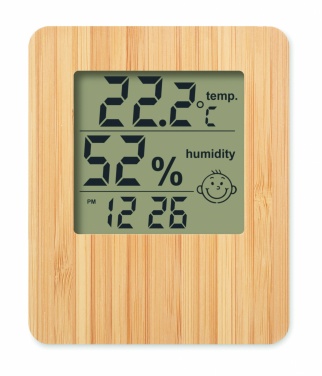 Logo trade promotional item photo of: Bamboo weather station
