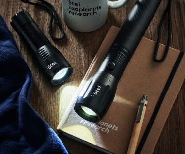 Logo trade promotional gifts image of: Large aluminium LED flashlight