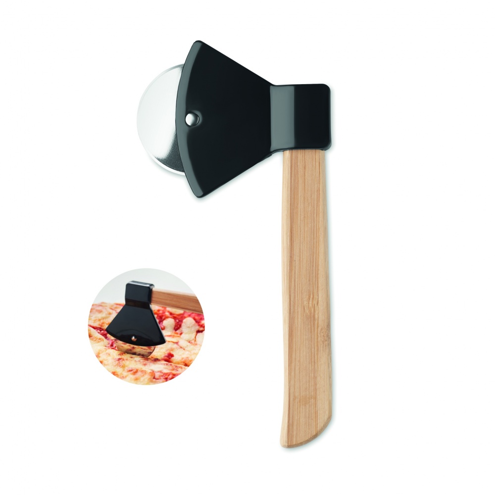 Logo trade promotional giveaways picture of: Pizza cutter bamboo handle
