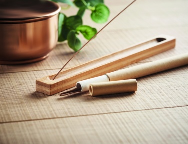 Logo trade promotional giveaways picture of: Incense set in bamboo