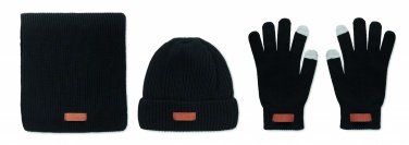 Logo trade promotional gifts image of: Set of 3 RPET winter pieces