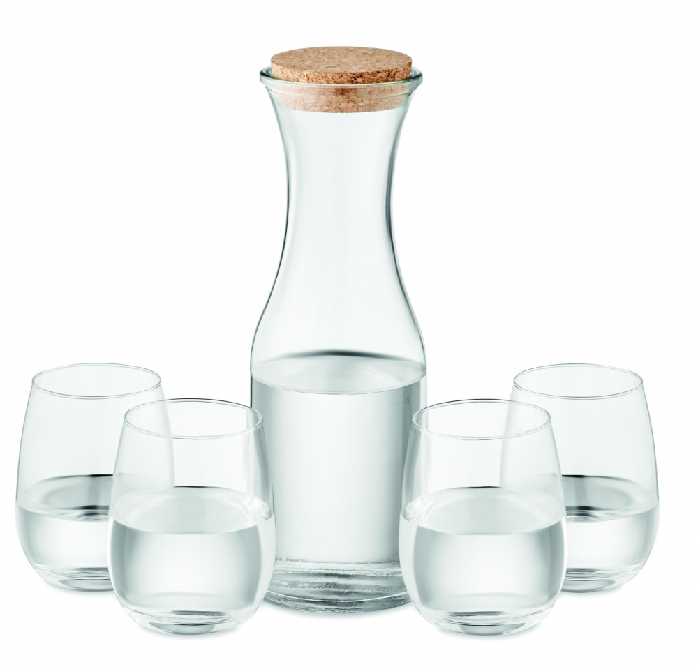 Logo trade promotional products image of: Set of recycled glass drink