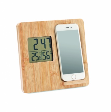 Logotrade promotional merchandise image of: Bamboo weather station 10W