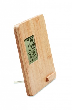 Logotrade advertising product image of: Bamboo weather station 10W