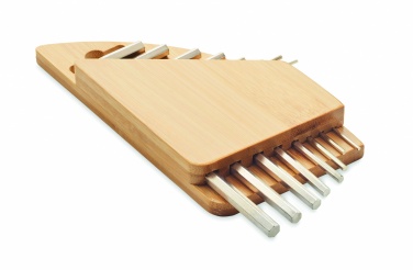 Logotrade business gifts photo of: Hex key set in bamboo