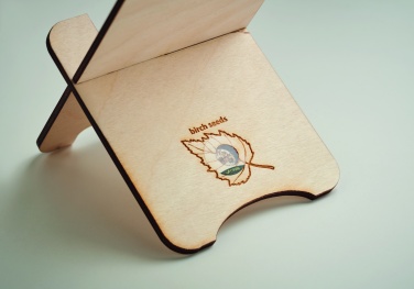 Logotrade corporate gift picture of: Birch Wood phone stand