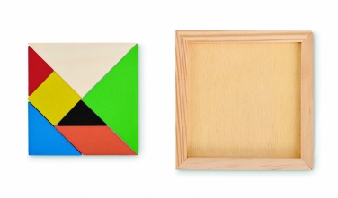 Logo trade corporate gifts image of: Tangram puzzle in wood