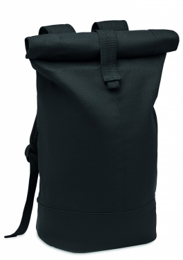 Logotrade business gift image of: Rolltop washed canvas backpack