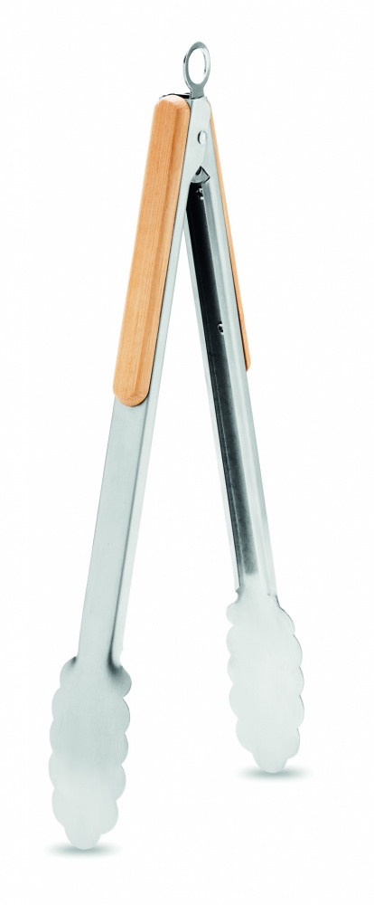 Logo trade promotional giveaways image of: Stainless Steel Tongs