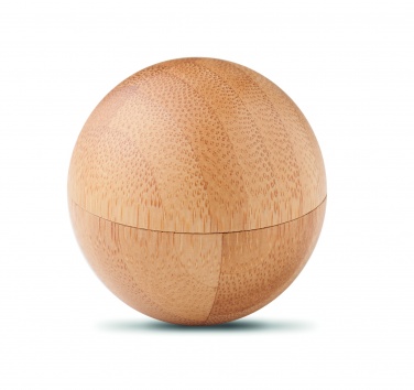 Logo trade promotional products picture of: Lip balm in round bamboo case