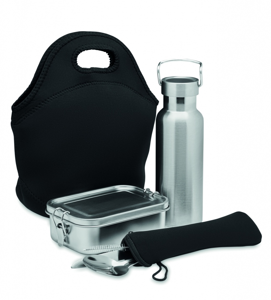 Logo trade promotional merchandise image of: Lunch set in stainless steel