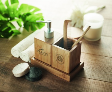 Logo trade corporate gifts picture of: 3 piece bath set in bamboo