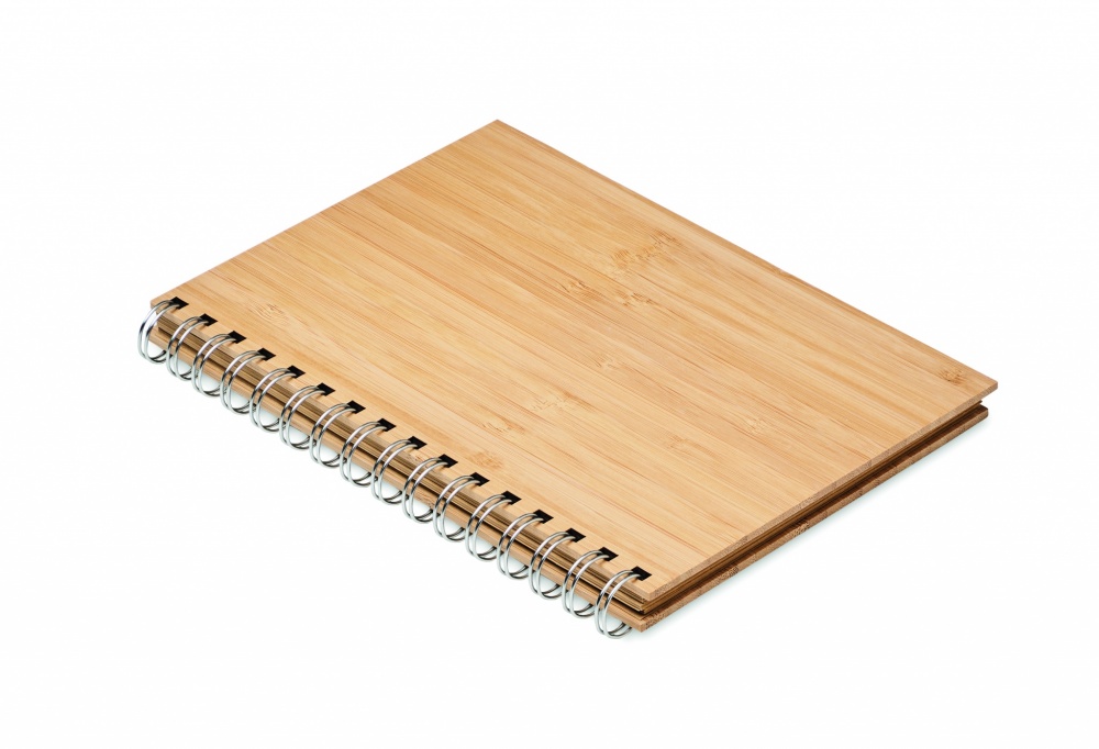 Logo trade corporate gifts picture of: A5 ring bound Bamboo notebook