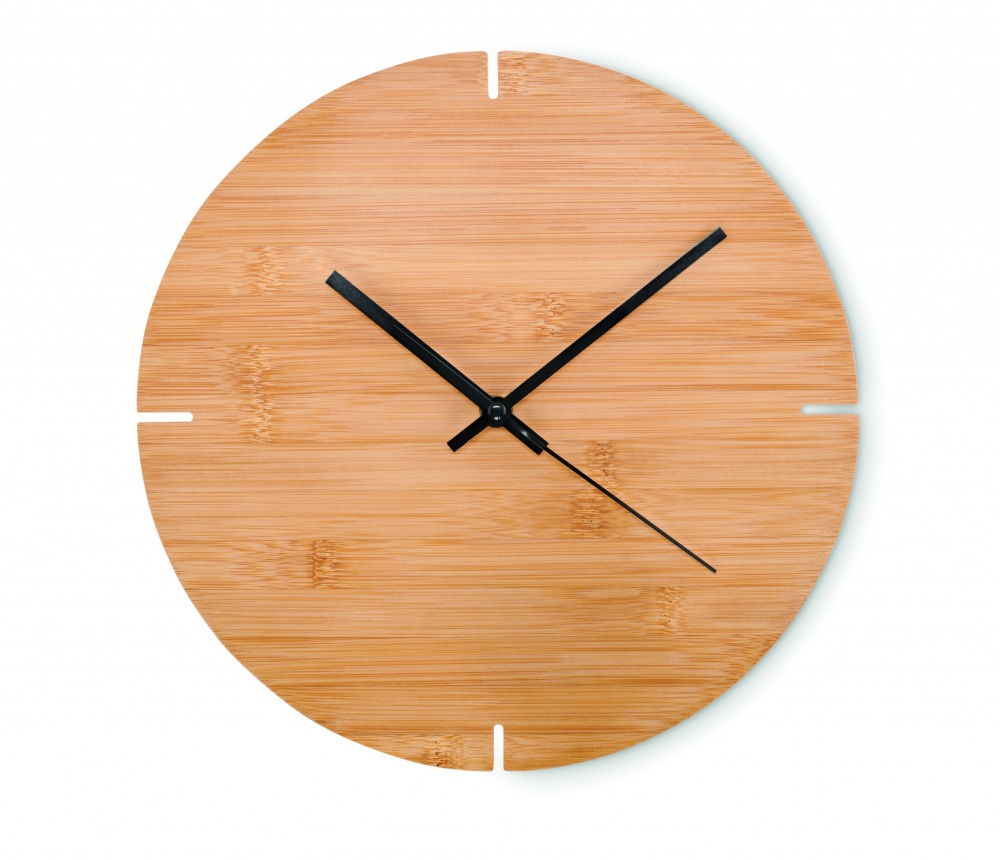 Logotrade advertising product image of: Round shape bamboo wall clock
