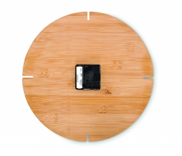 Logo trade promotional gift photo of: Round shape bamboo wall clock