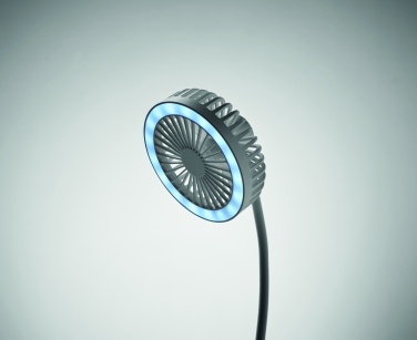 Logo trade corporate gifts image of: Desktop charger fan with light