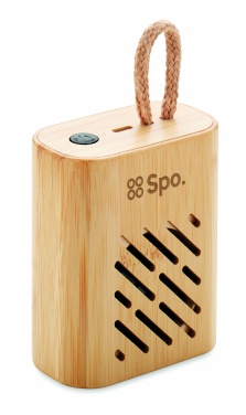 Logo trade promotional giveaway photo of: 3W Bamboo wireless speaker