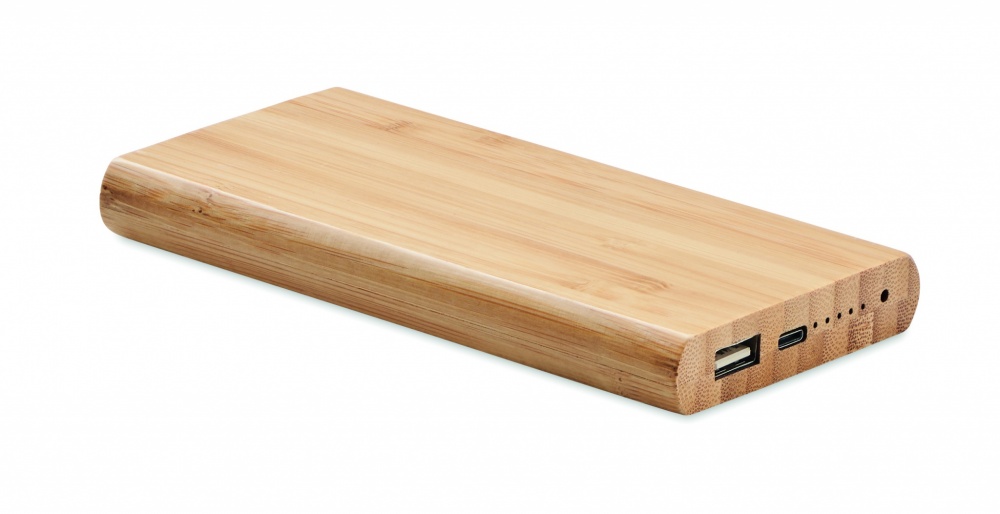 Logo trade promotional products picture of: 6000 mAh Bamboo power bank