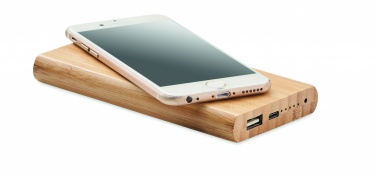 Logo trade advertising products image of: 6000 mAh Bamboo power bank
