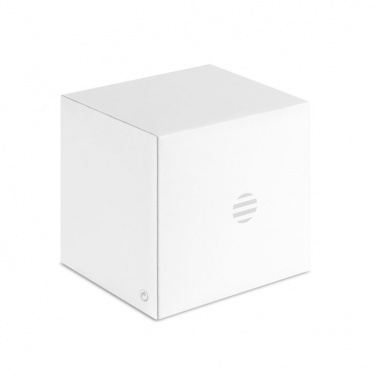 Logo trade promotional products image of: Round bamboo wireless speaker
